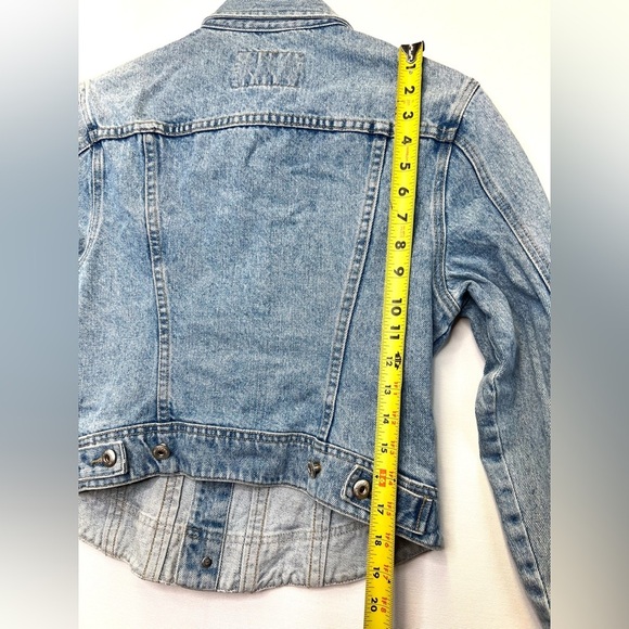VTG Z Cavaricci womens stone washed jean jacket size Medium Y2K USA made cropped - Picture 10 of 10
